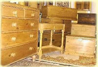 selection of antique pine furniture