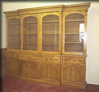 pine bookcase library victorian