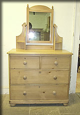 victorian pine dressing chest table