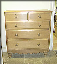 victorian pine chest of drawers