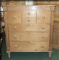 large victorian pine chest of drawers