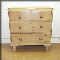 small victorian pine chest drawers